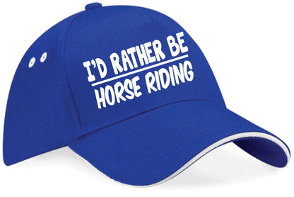 I'd Rather Be Horse Riding Baseball Cap Funny Birthday Gift For Men & Women