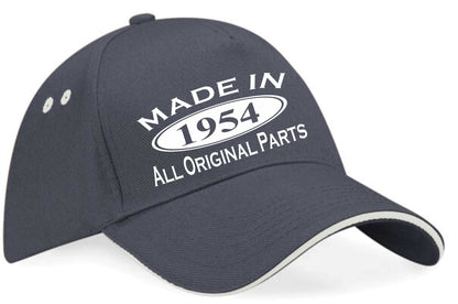 Made In 1954 Baseball Cap 70th Birthday Gift Age 70 For Men & Women
