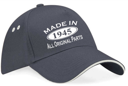 Print4U Made in 1945 Baseball Cap 80th Birthday Gift Age 80 for Men & Women
