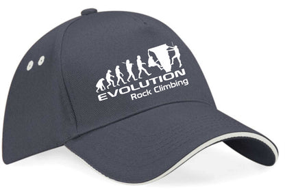 Evolution Of Rock Climbing Baseball Cap Sports Fan Gift For Men & Women