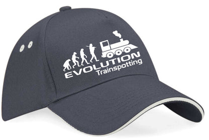 Evolution Of Trainspotting Baseball Cap Train Lovers Gift For Men & Women