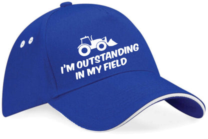 Outstanding In My Field Baseball Cap Farmers Birthday Gift For Men & Ladies