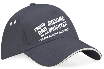 Proud Dad Of Daughter Baseball Cap Father's Day Birthday Gift For Men