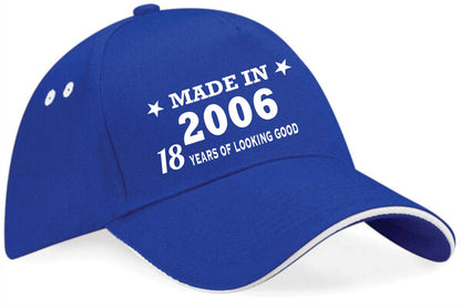 Made in 2006 18th Birthday Baseball Cap 18 Year Old Gift For Men & Ladies