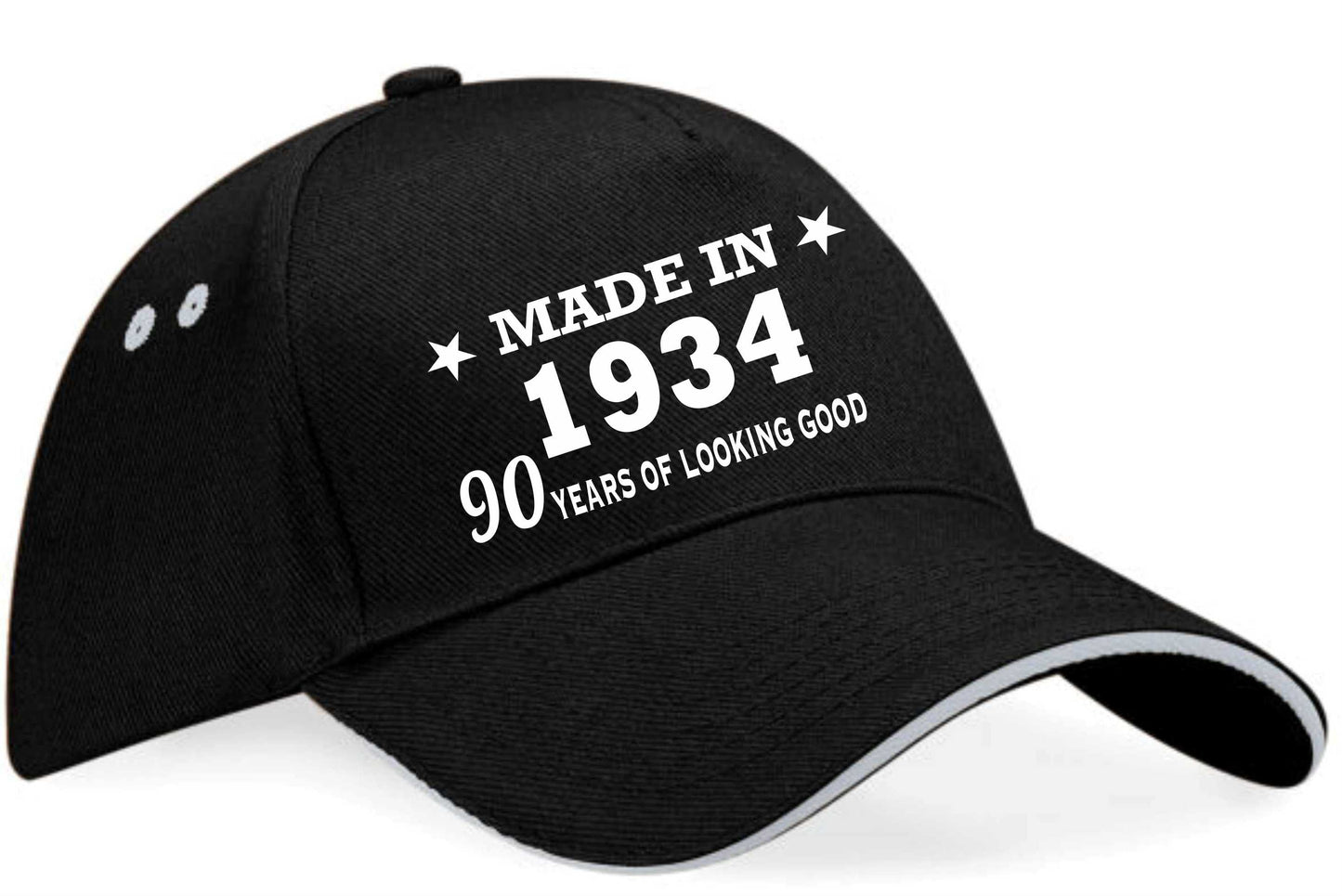 Made in 1934 90th Birthday Baseball Cap 90 Year Old Gift For Men & Ladies