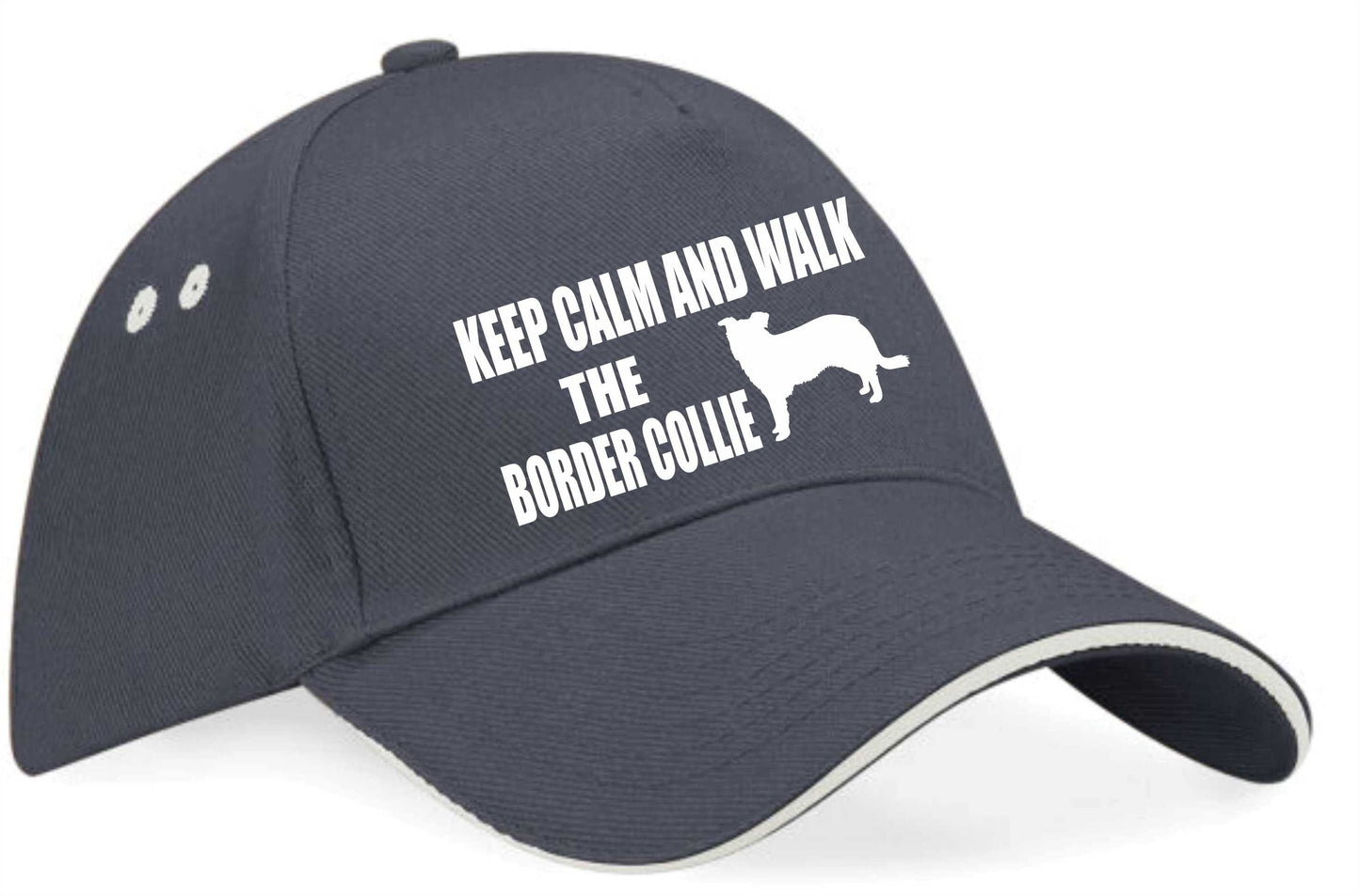 Keep Calm Walk The Border Collie Baseball Cap Dog Lovers Gift For Men & Ladies