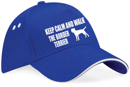 Keep Calm Walk The Border Terrier Baseball Cap Dog Lovers Gift For Men & Ladies