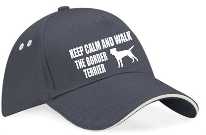 Keep Calm Walk The Border Terrier Baseball Cap Dog Lovers Gift For Men & Ladies
