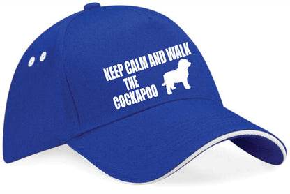 Keep Calm Walk The Cockapoo Baseball Cap Dog Lovers Gift For Men & Ladies