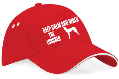 Keep Calm Walk The Lurcher Baseball Cap Dog Lovers Gift For Men & Ladies
