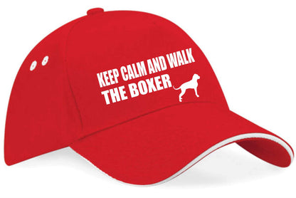 Keep Calm Walk The Boxer Baseball Cap Dog Lovers Gift For Men & Ladies