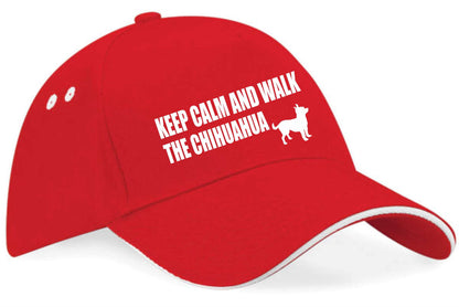 Keep Calm Walk The Chihuahua Baseball Cap Dog Lovers Gift For Men & Ladies