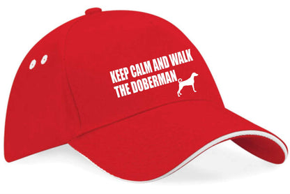 Keep Calm Walk The Doberman Baseball Cap Dog Lovers Gift For Men & Ladies