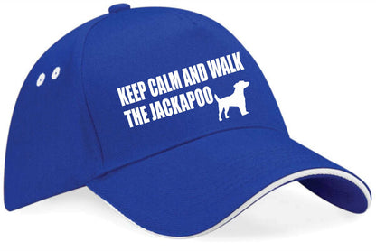 Keep Calm Walk The Jackapoo Baseball Cap Dog Lovers Gift For Men & Ladies