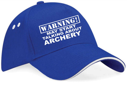 Warning May Talk About Archery Baseball Cap Sport Lovers Gift For Men & Ladies