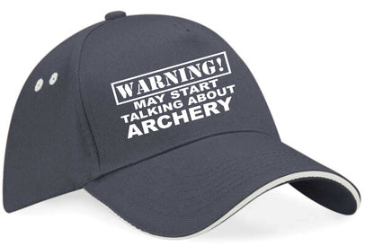 Warning May Talk About Archery Baseball Cap Sport Lovers Gift For Men & Ladies