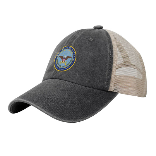 Seal Of The United States Department Of Defense Printed unisex baseball cap adjustable grid baseball cap veteran gift