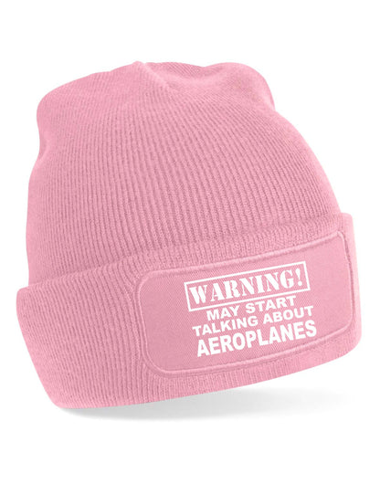 May Talk About Aeroplanes Beanie Hat Birthday Gift For Men & Ladies