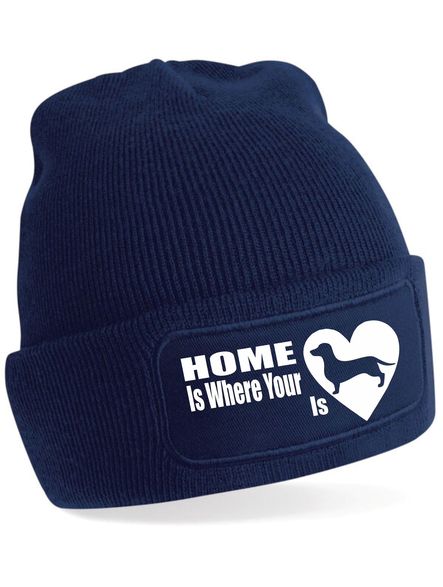 Home Is Where The Dachshund Is Beanie Hat Dog Lovers Gift For Men & Ladies