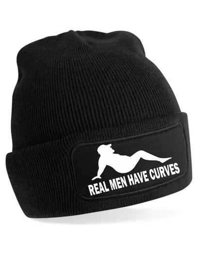 Real Men Have Curves Beanie Hat Funny Birthday Gift For Men