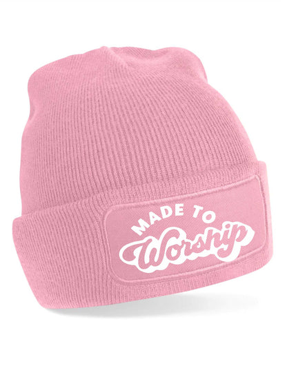 Made To Worship Beanie Hat Religious Birthday Gift For Men & Ladies