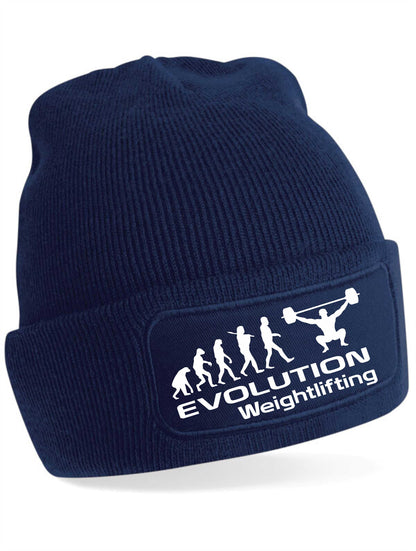 Evolution Of  Weightligting Beanie Hat Sport Birthday Gift For Men & Ladies