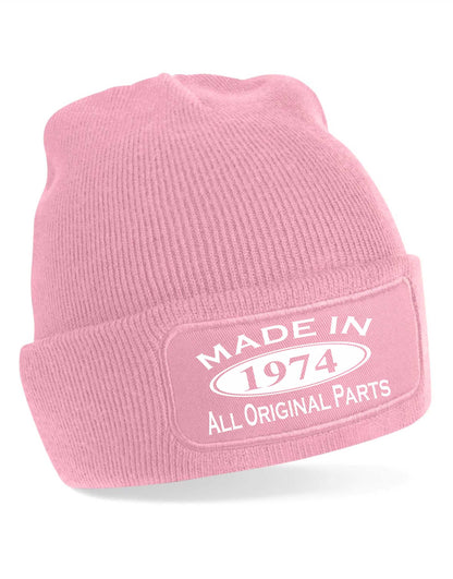 Made In 1974 Beanie Hat 50th Birthday Gift Great For Men & Women