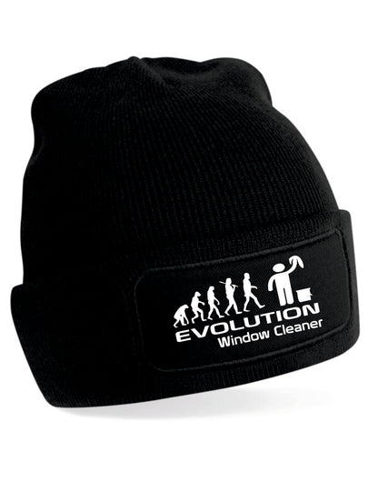 Evolution Of Window Cleaner Beanie Birthday Gift Great For Men & Women