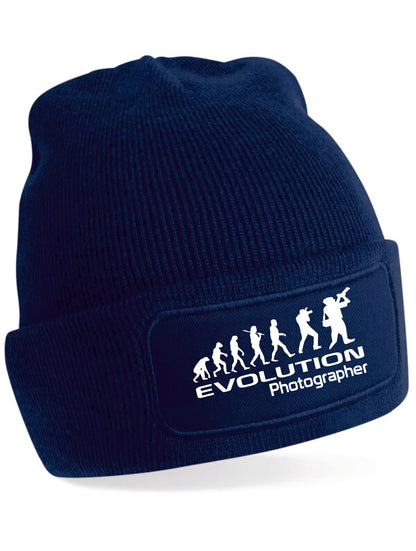 Evolution Of Photographer Beanie Birthday Gift Great For Men & Women