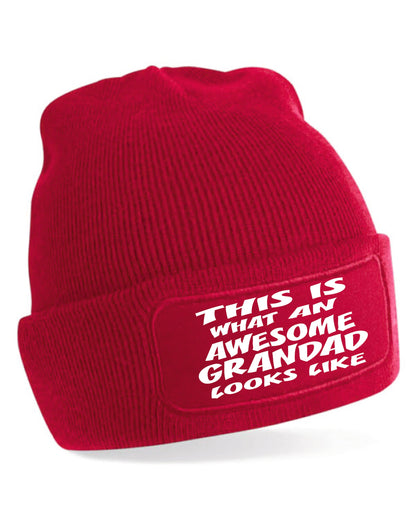 This Is What Awesome Grandad Looks Like Beanie Birthday Gift Great For Men