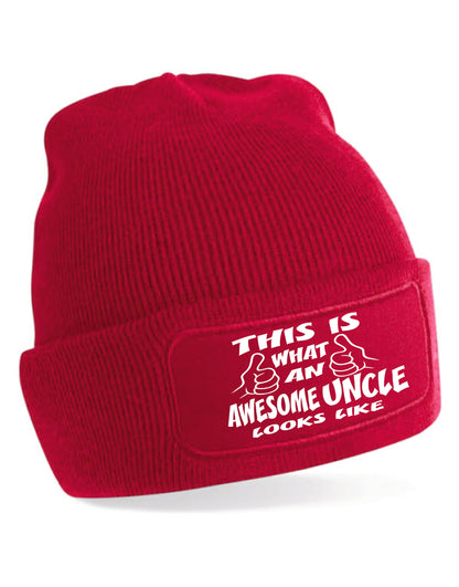 This Is What Awesome Uncle Looks Like Beanie Birthday Gift Great For Men