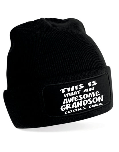 This Is What Awesome Grandson Looks Like Beanie Birthday Gift Great For Men