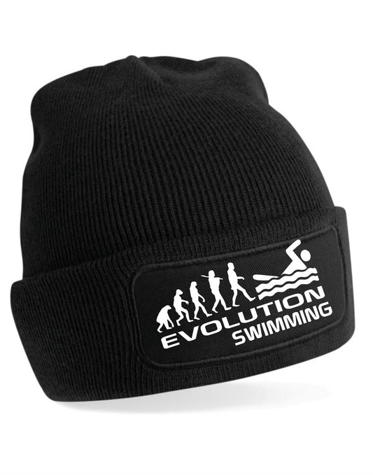 Evolution Of Swimming Beanie Hat Sport Hobby Birthday Gift For Men & Ladies