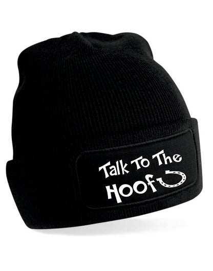 Talk To The Hoof Beanie Hat Horse Riding Gift Great For Men & Women