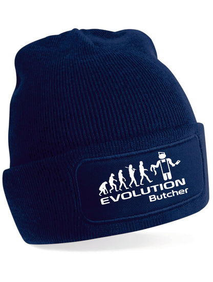 Evolution Of A Butcher Beanie Hat Birthday Gift Great For Men & Ladies
