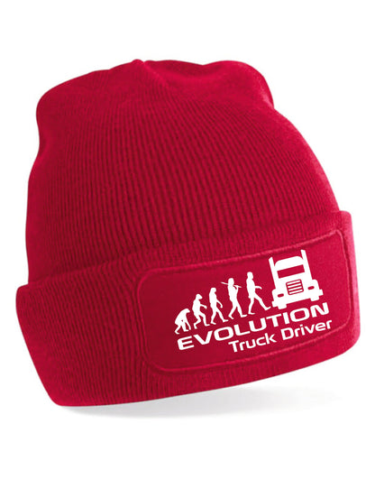 Evolution Of Truck Driver Beanie Hat Birthday Gift Great For Men & Ladies