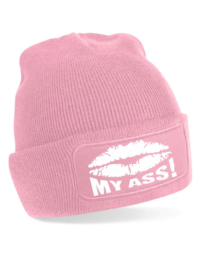Kiss My Ass Beanie Hat Funny Birthday Gift For Men & Ladies