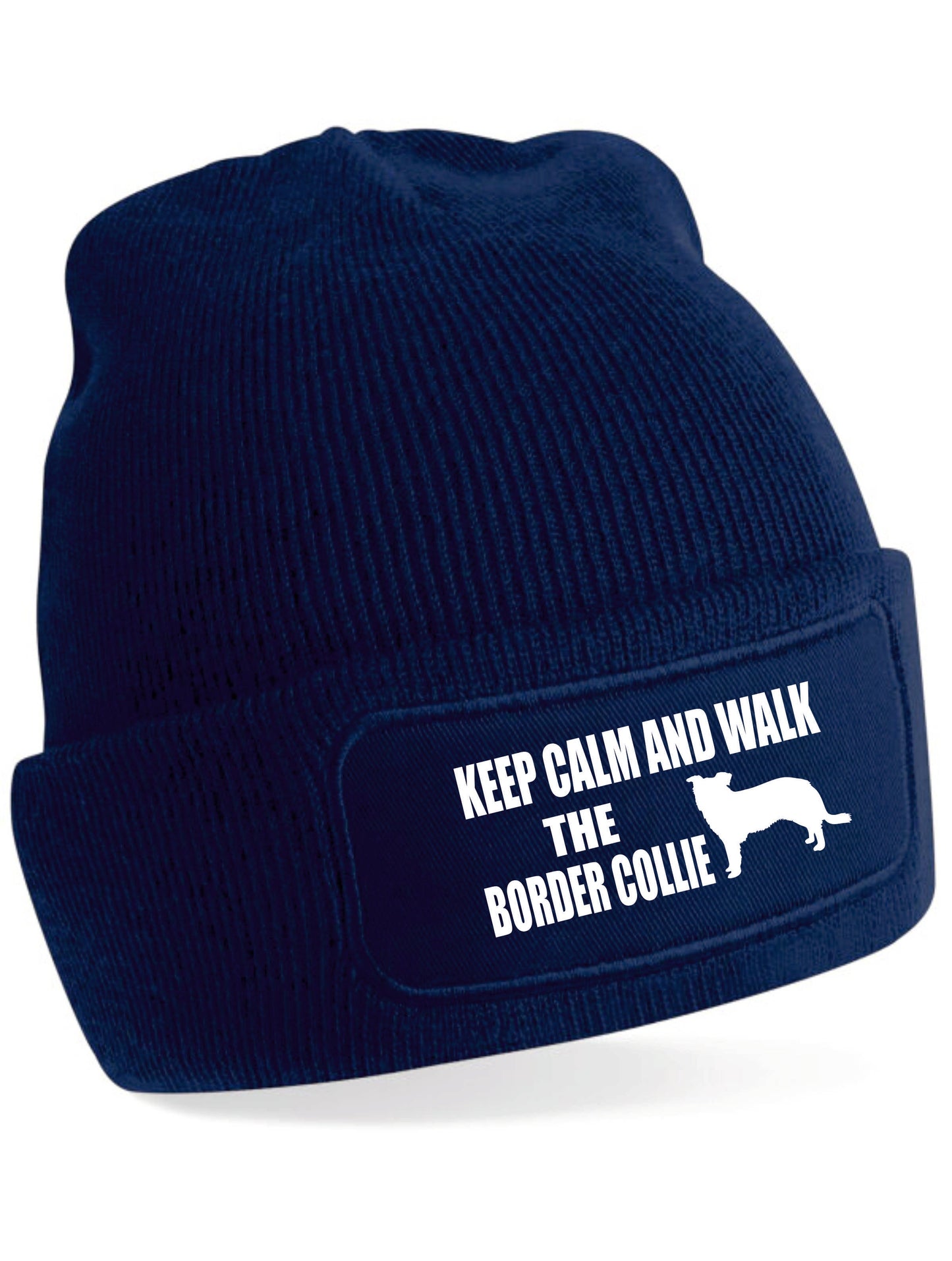 Keep Calm & Walk Border Collie Beanie Hat Dog Lovers Gift Great For Men & Ladies