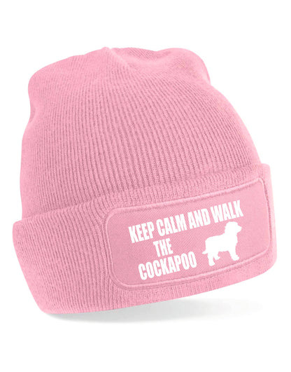 Keep Calm & Walk The Cockapoo Beanie Hat Dog Lovers Gift Great For Men & Ladies