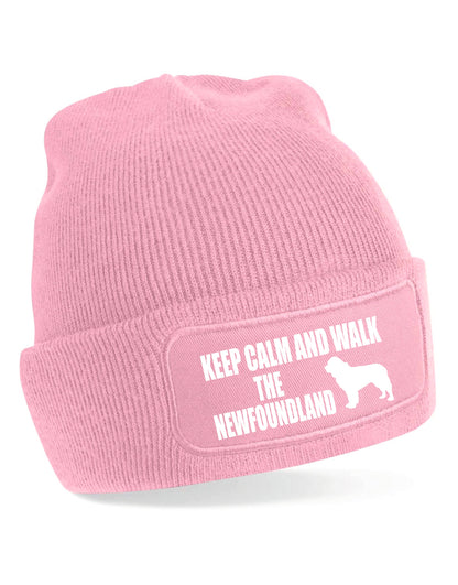 Keep Calm & Walk Newfoundland Beanie Hat Dog Lovers Gift Great For Men & Ladies