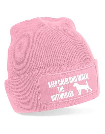 Keep Calm & Walk Rotweiller Beanie Hat Dog Lovers Gift Great For Men & Ladies