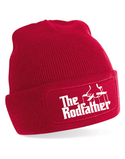 The Rodfather Beanie Hat Birthday Gift For Anglers For Men & Ladies