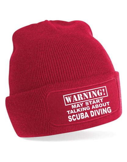 May Talk About Scuba Diving Beanie Hat Gift Idea for Fans Of Diving Unisex Hat