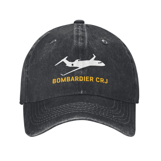 Bombardier CRJ Printing unisex baseball cap adjustable hats Outdoor leisure hat veteran gift