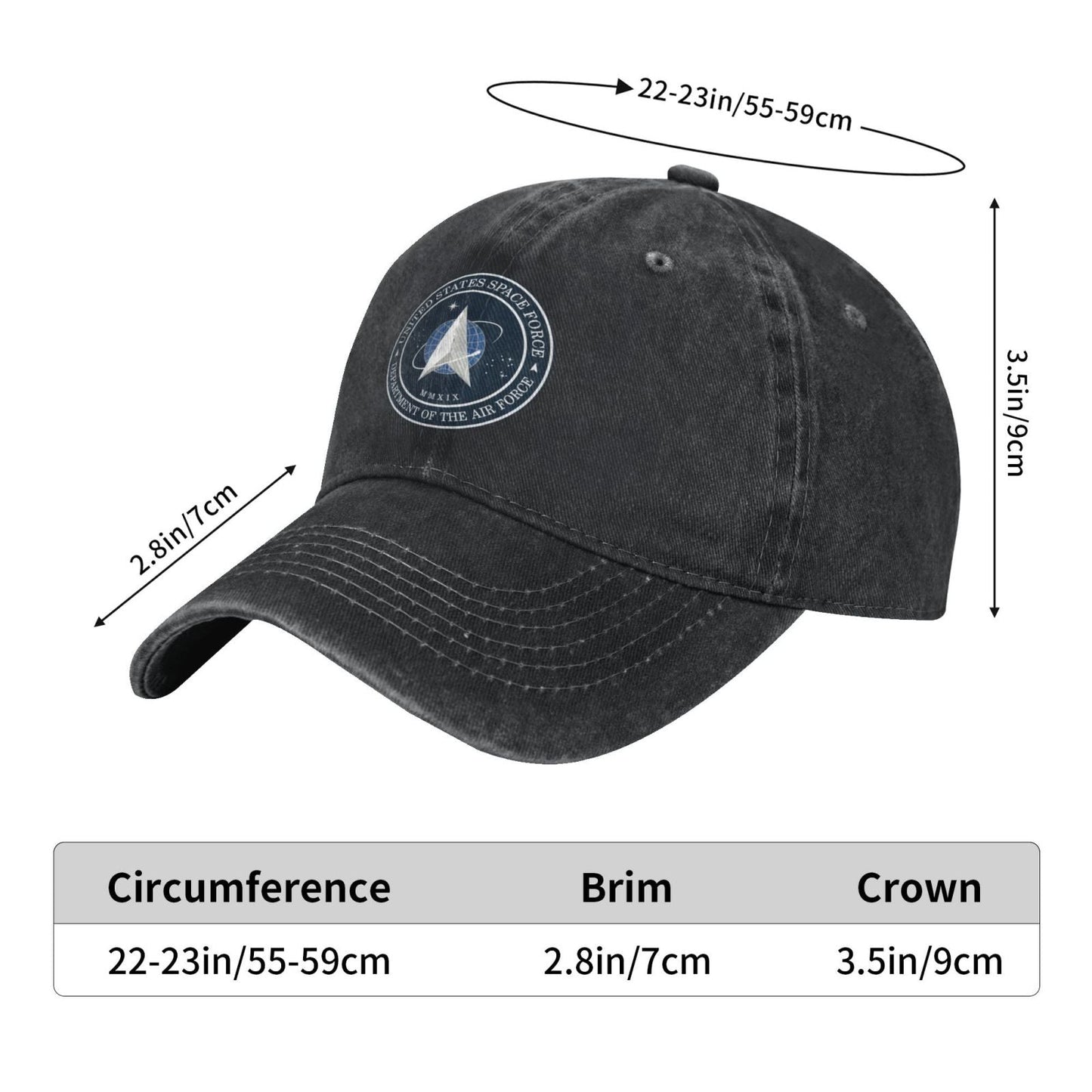 Seal Of The United States Space Force Printing unisex baseball cap adjustable cap veteran gift