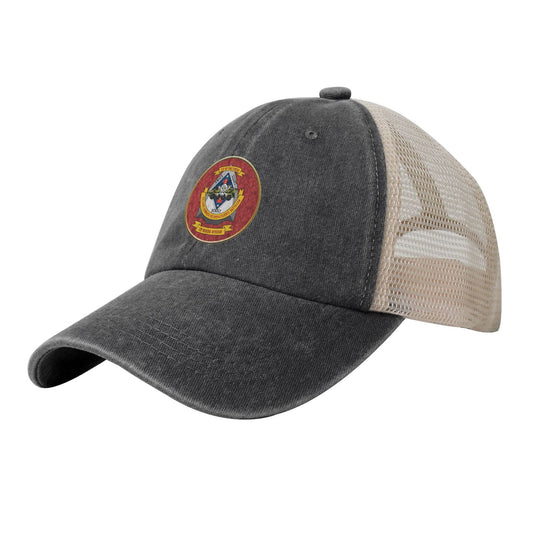 1stLAR Printed unisex baseball cap adjustable grid baseball cap veteran gift