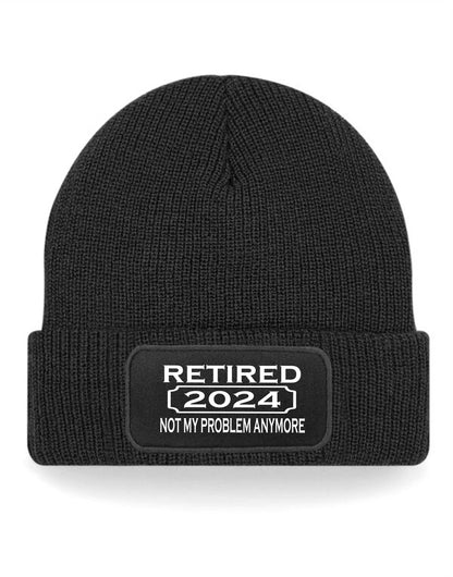 I Retired In 2024 Gift For Men Ladies Retirement Present Beanie Hat