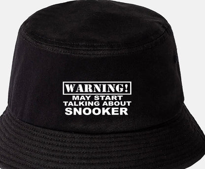 Warning May Talk About Snooker Bucket Hat Gift for Men & Ladies