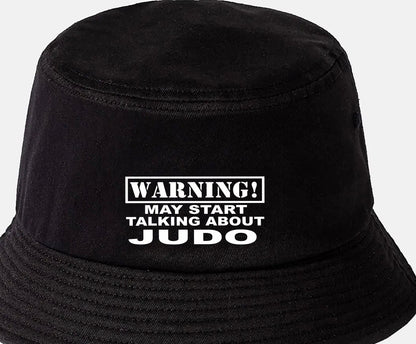 Warning May Talk About Judo Bucket Hat Martial Arts Gift for Men & Ladies