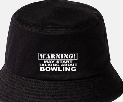 Warning May Talk About Bowling Bucket Hat Gift for Men & Ladies